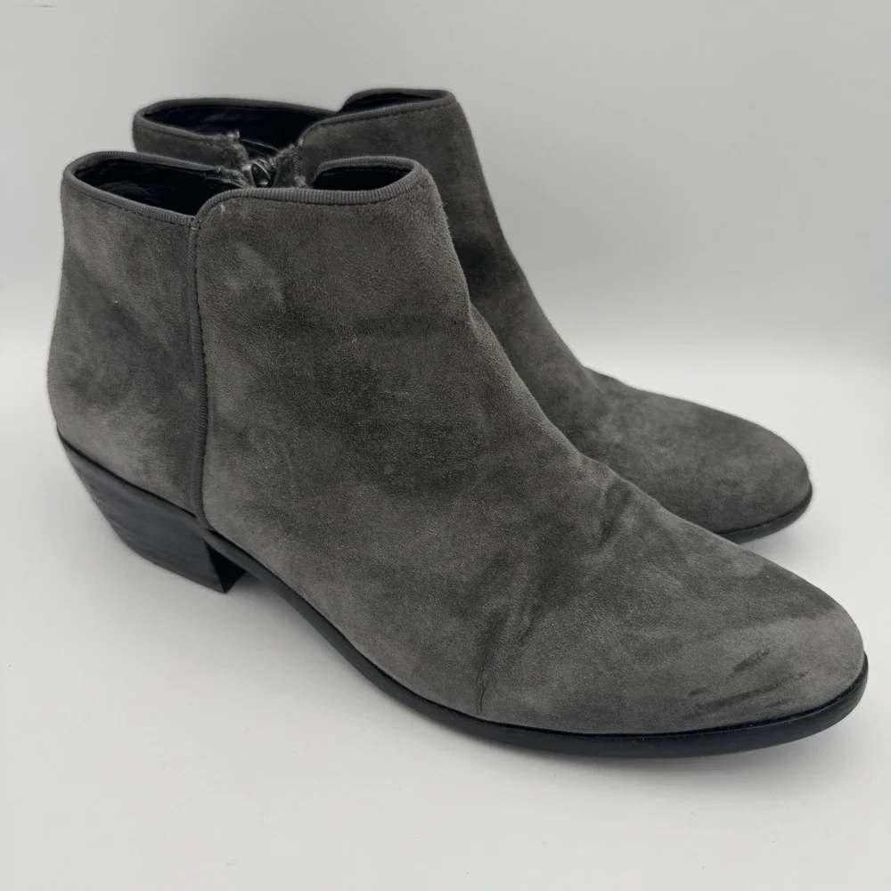 Sam Edelman Shoes Women's 6.5M Gray Petty‎ Ankle Boots Suede Side Zipper